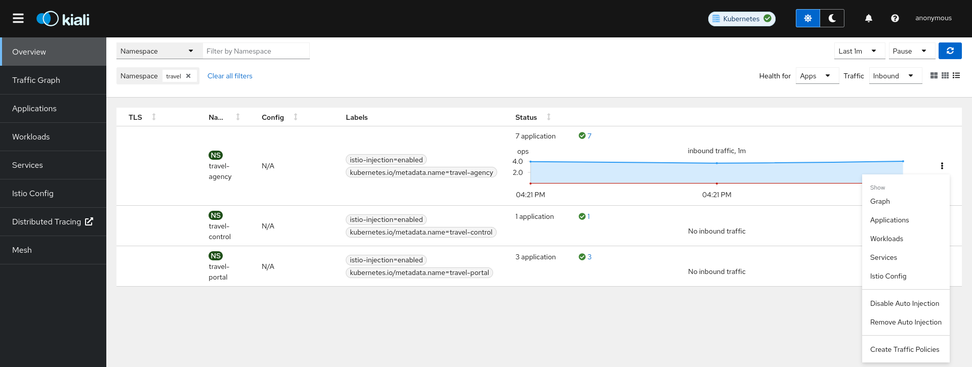 Namespace Actions