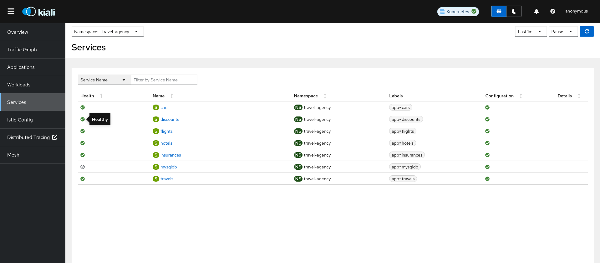 Detail list service